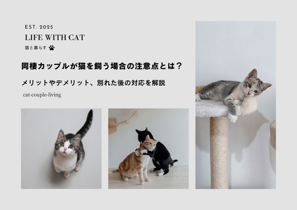 同棲カップルが猫を飼う場合の注意点とは？メリットやデメリット、別れた後の対応を解説
