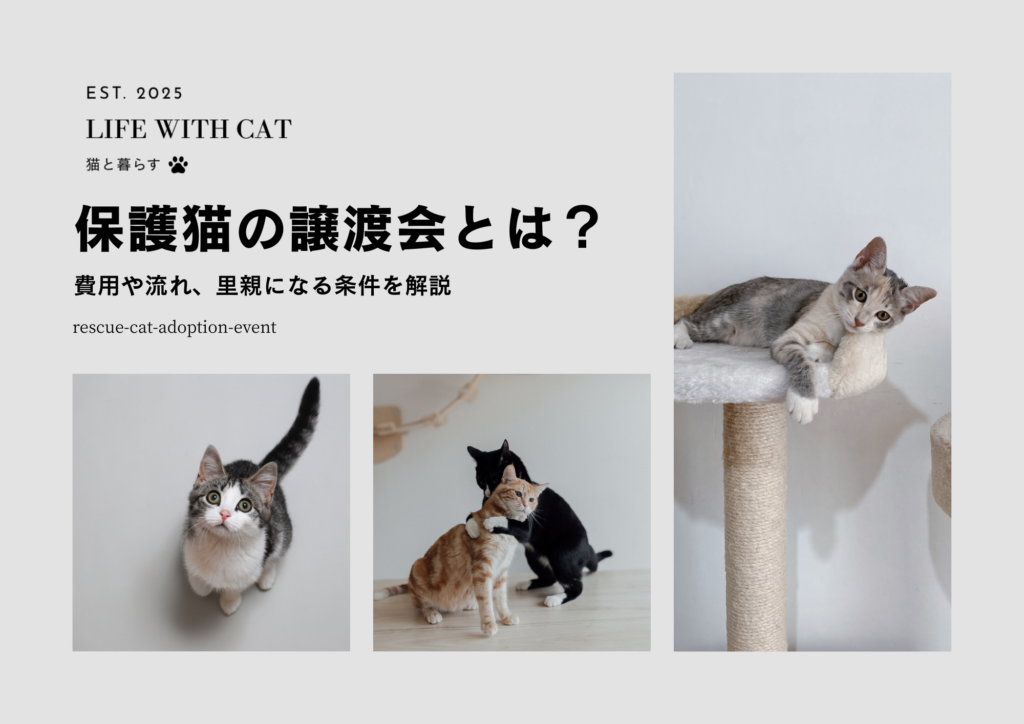 保護猫の譲渡会とは？費用や流れ、里親になる条件を解説